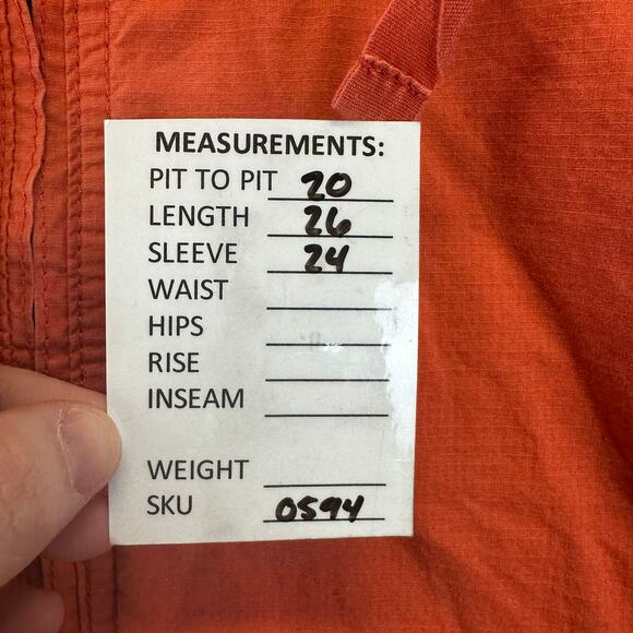 Eddie Bauer Orange Spring Lightweight Full Zip Hooded Jacket Womens Large - Picture 16 of 16